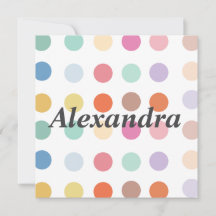 Multifärgad Punts Mönster-hälsningskort