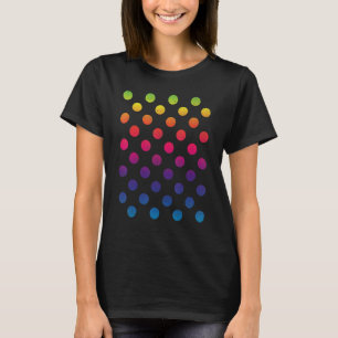 Multifärgad Rainbow Polka Dot Internationell Dot D T Shirt