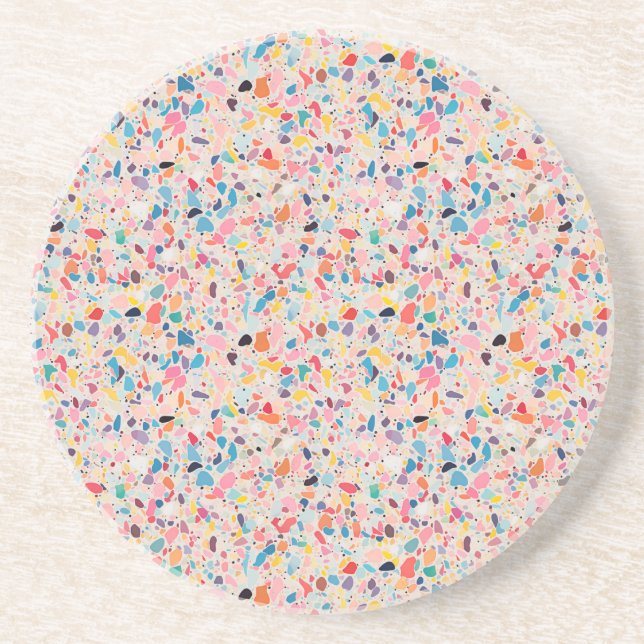 Multifärgad Rainbow Terrazzo mönster Underlägg (Framsidan)