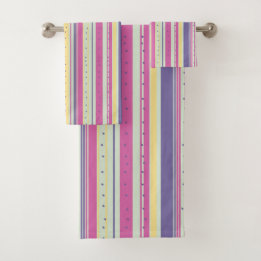 Multifärgad Rand i grönt av rosa lila gult