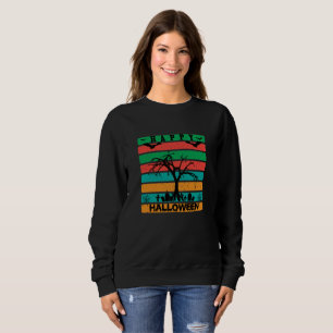 Multifärgad Rand kyrkogård med Fladdermöss och Trä T Shirt