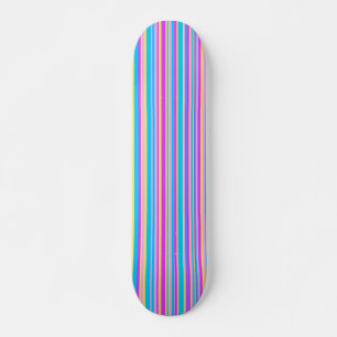 Multifärgad Rand Old School Skateboard Bräda 21,6 Cm