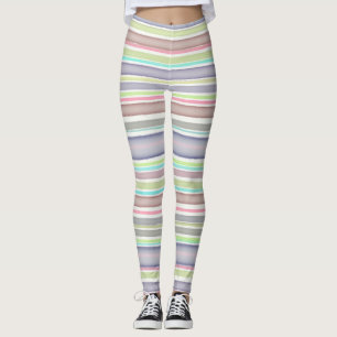 Multifärgad rand, vattenfärg leggings