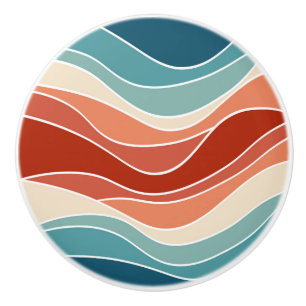 Multifärgad retro stil vågar knopp