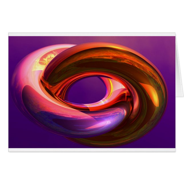 Multifärgad ringar hälsningskort (Framsidan Horizontal)