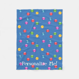 Multifärgad Shiny Polkadot Confetti DIY Bakgrund Fleecefilt