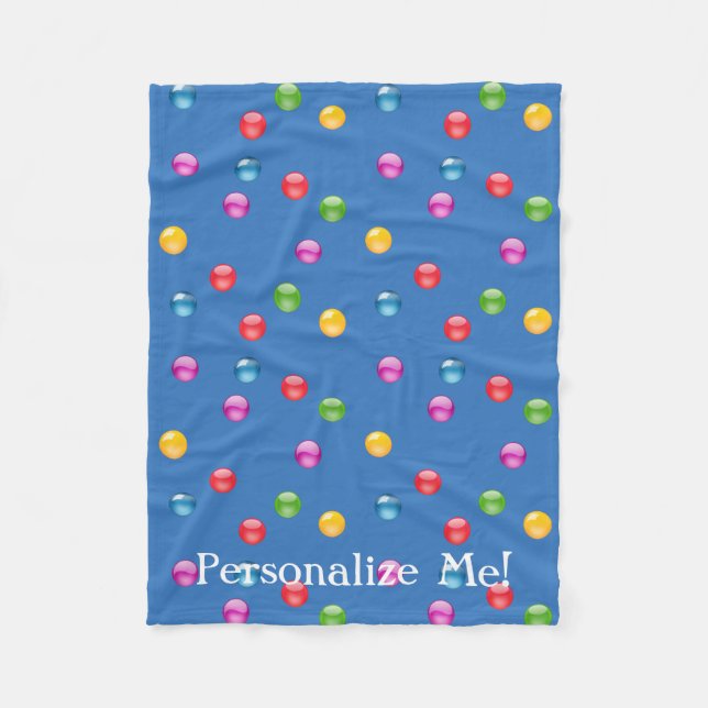 Multifärgad Shiny Polkadot Confetti DIY Bakgrund Fleecefilt (Framsidan)