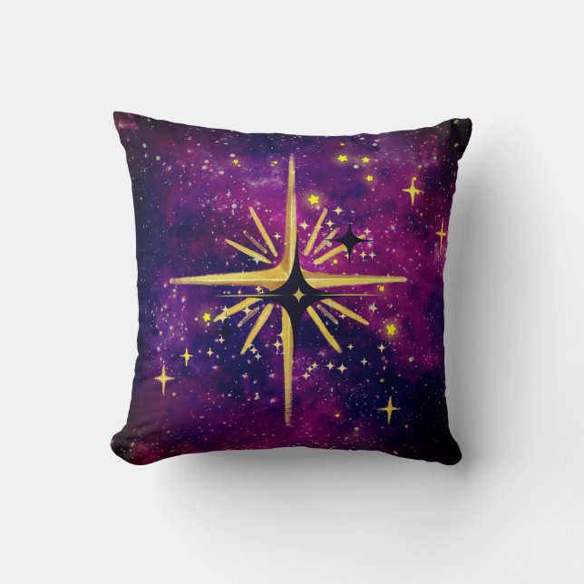 Multifärgad Stars Mönster Pillow - Bright och Chee Kudde (Framsida)