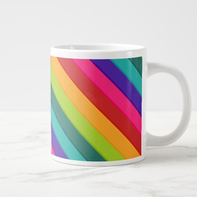 Multifärgad stripe jumbo mugg (Höger)