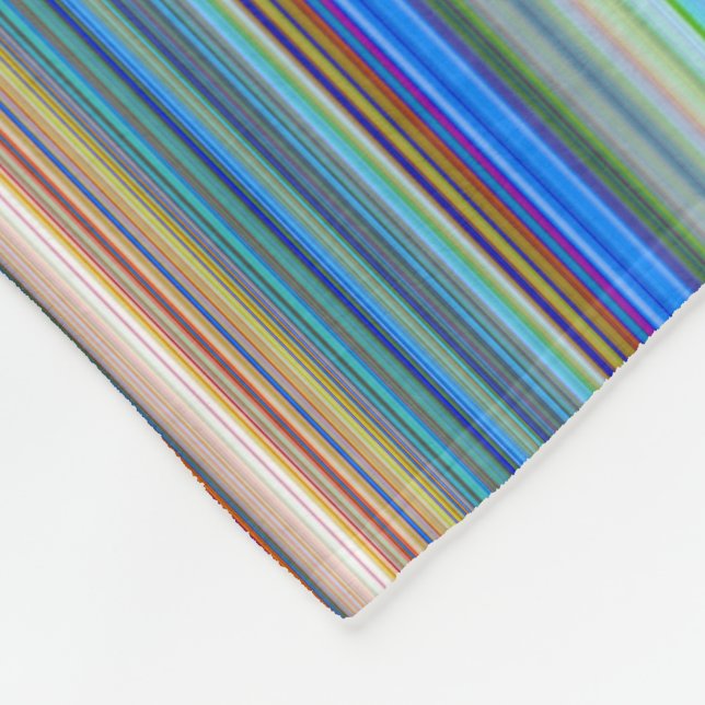 Multifärgad stripe Mönster Fleecefilt (Hörn)