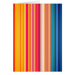 Multifärgad stripe Mönster Hälsningskort