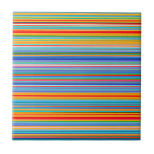 Multifärgad stripe Mönster Kakelplatta