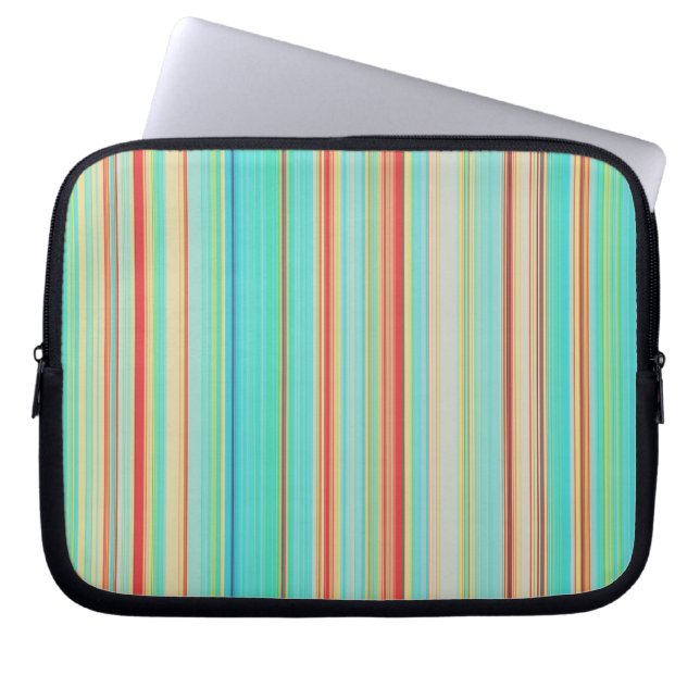 Multifärgad stripe Mönster Laptop Sleeve (Framsidan)