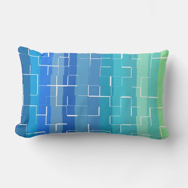Multifärgad stripe Mönster Lumbarkudde (Framsida)