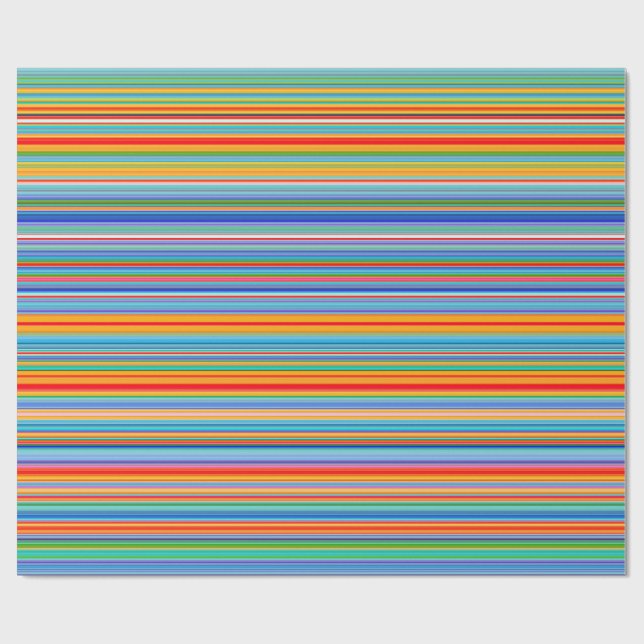 Multifärgad stripe Mönster Presentpapper (Platt)