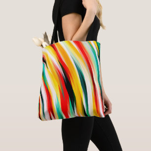 Multifärgad stripe Mönster Tygkasse