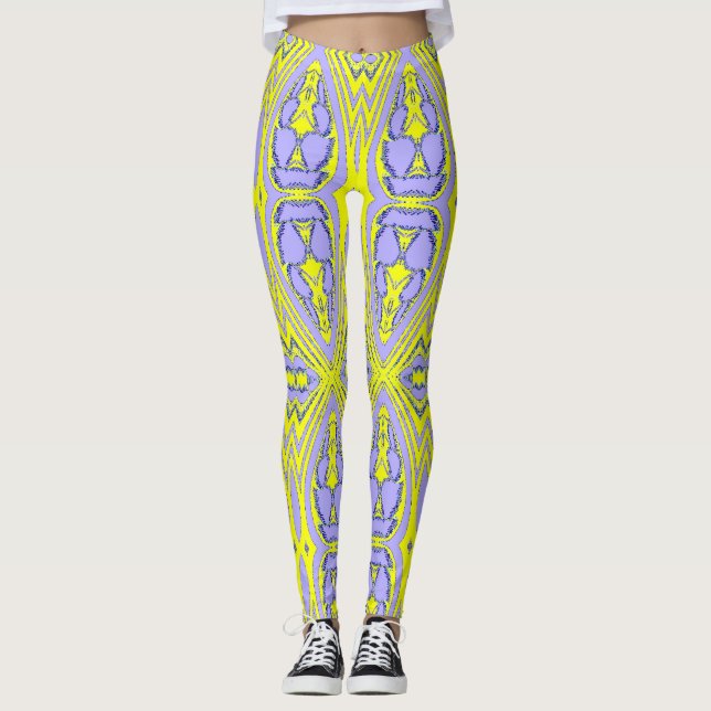 Multifärgad struktur "Ratti_Kreativ_Arts" Leggings (Framsida)