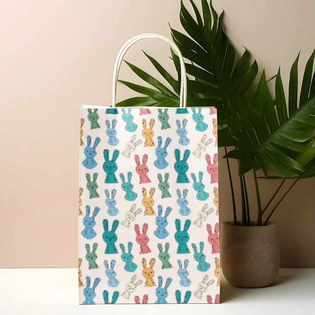 Multifärgad Tecknad för kanin (gift bag, birthday surprise gift bag, teddy bear gift bag, wine gift bag, travel bag, use and throw )