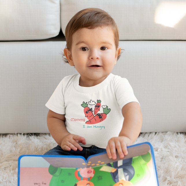 Multifärgad Tecknad för kanin T Shirt (mommy im hungry the best bunny rabbit t-shirt from our collection of exclusive.)