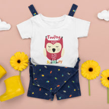 Multifärgad Tecknad Uggla T-Shirt