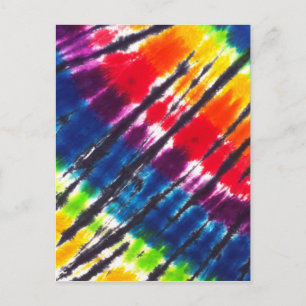 Multifärgad Tie-Dye Vykort