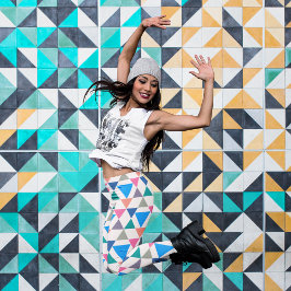 Multifärgad triangel leggings