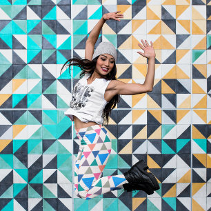 Multifärgad triangel leggings