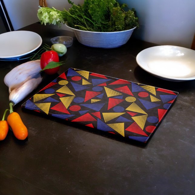 Multifärgad Triangle Mönster (Chopping Board)