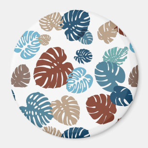 Multifärgad Tropical Löv 11 Magnet