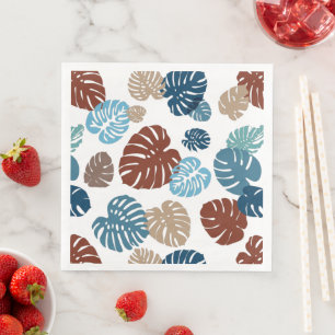 Multifärgad Tropical Löv 11 Pappersservett