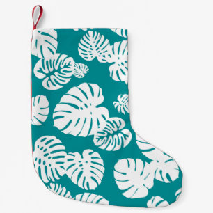 Multifärgad Tropical Löv 3 Liten Julstrumpa