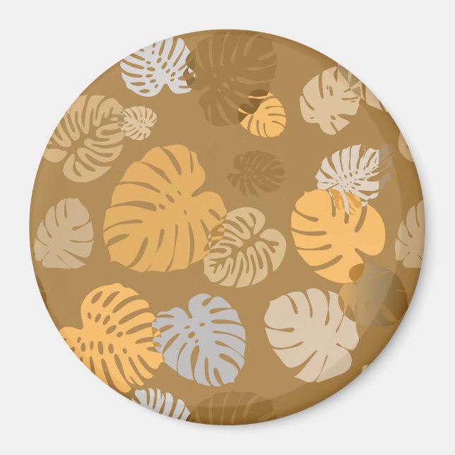 Multifärgad Tropical Löv 6 Magnet (Framsidan)