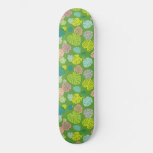 Multifärgad Tropical Löv 8 Mini Skateboard Bräda 18,5 Cm
