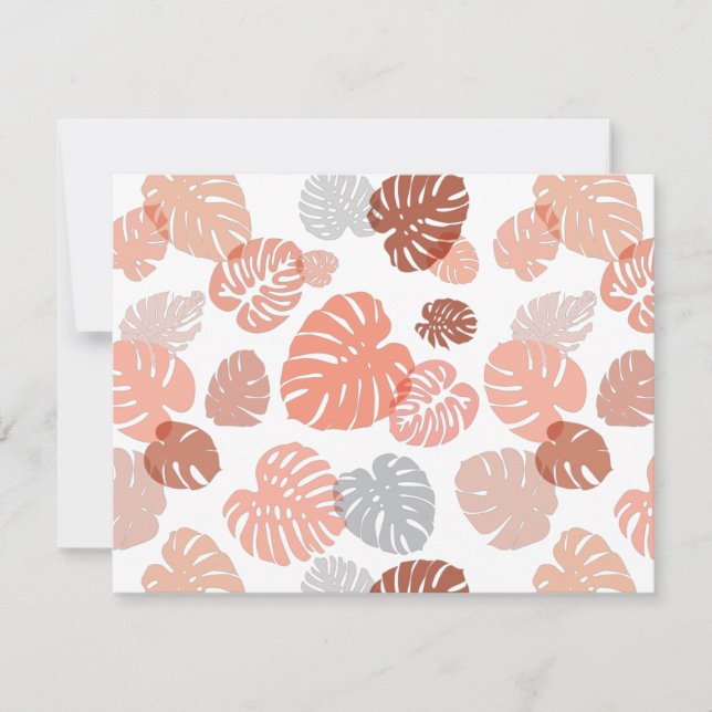Multifärgad Tropical Löv 9 Anteckningskort (Framsida)