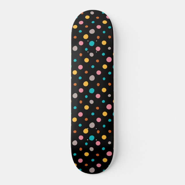 Multifärgad Vattenfärgpunkter 2 Mini Skateboard Bräda 18,5 Cm (Framsida)
