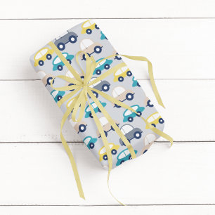 Multifärgad Vintage bilar Tecknad Presentpapper