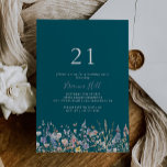 Multifärgad Wildblomma Grönt 21:a födelsedagen Par Inbjudningar<br><div class="desc">Den här multifärgadens inbjudan till grönten för jokerblommor på 21:a födelsedag är perfekt för en modern händelse. Utformningen har vattenfärgsfärgad rosa,  ,  lila,  rött,  burgudy,  gult,  vita blommor och fjärilar med en grön,  nyktert bunten i elegant blommigt bouquets.</div>