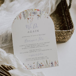 Multifärgad Wildblomma Vi gör om Vow Renewal Inbjudningar