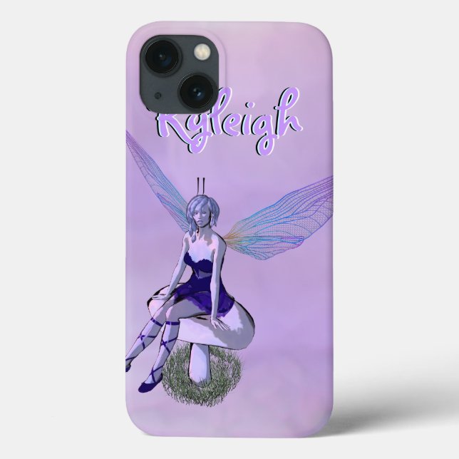 Multifärgad Winged Fairy på Lila eget namn (Baksida)