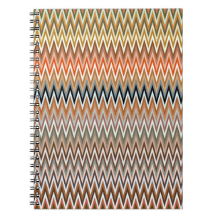 Multifärgad Zigzag Mönster Anteckningsbok