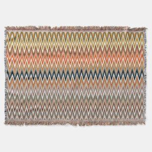 Multifärgad Zigzag Mönster Filt