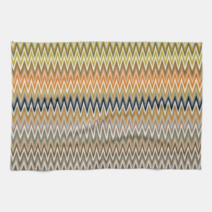 Multifärgad Zigzag Mönster Kökshandduk