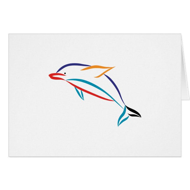 Multifärgaddelfin Hälsningskort (Framsidan Horizontal)