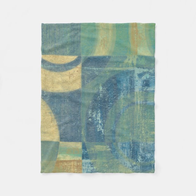 Multifärgade cirklar och paneler fleecefilt (Framsidan)