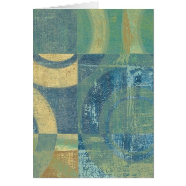 Multifärgade cirklar och paneler hälsningskort (Framsidan)