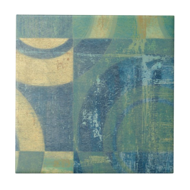 Multifärgade cirklar och paneler kakelplatta (Framsidan)