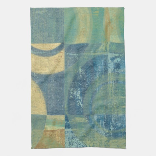 Multifärgade cirklar och paneler kökshandduk (Vertikal)