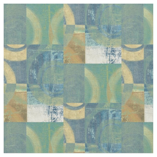 Multifärgade cirklar och paneler tyg (Närbild)