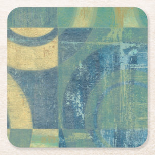 Multifärgade cirklar och paneler underlägg papper kvadrat