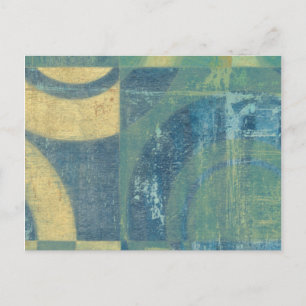 Multifärgade cirklar och paneler vykort